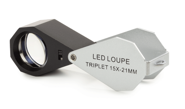Triplet loep 15x met LED-verlichting PB.5018-LED - www.letscopes.com