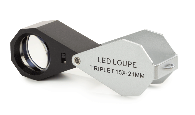 Triplet loep 15x met LED-verlichting PB.5018-LED - www.letscopes.com